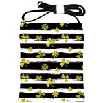 st patricks black white clover Shoulder Sling Bag