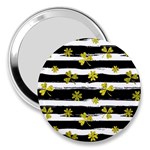 st patricks black white clover 3  Handbag Mirror