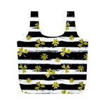 st patricks black white clover Full Print Recycle Bag (M)