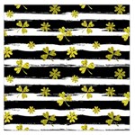 st patricks black white clover Large Satin Scarf (Square)