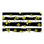 st patricks black white clover Satin Wrap