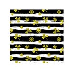 st patricks black white clover Small Satin Scarf (Square)