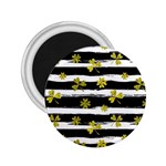 st patricks black white clover 2.25  Magnet