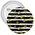 st patricks black white clover 3  Button