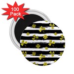 st patricks black white clover 2.25  Magnet (100 pack) 