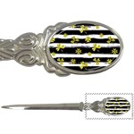 st patricks black white clover Letter Opener