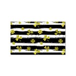 st patricks black white clover Sticker (Rectangular)