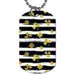 st patricks black white clover Dog Tag (Two Sides)