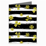 st patricks black white clover Greeting Cards (Pkg of 8)