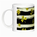 st patricks black white clover Night Luminous Mug