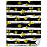 st patricks black white clover Canvas 36  x 48 