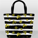 st patricks black white clover Bucket Bag