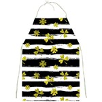 st patricks black white clover Full Print Apron