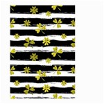 st patricks black white clover Small Garden Flag (Two Sides)