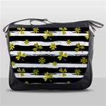 st patricks black white clover Messenger Bag