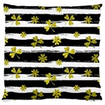 st patricks black white clover Large Cushion Case (One Side)