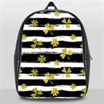 st patricks black white clover School Bag (XL)