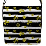 st patricks black white clover Flap Closure Messenger Bag (S)