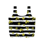 st patricks black white clover Full Print Recycle Bag (S)