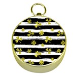 st patricks black white clover Gold Compass