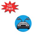 blue Delorean 1  Mini Button (100 pack) 