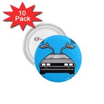 blue Delorean 1.75  Button (10 pack) 