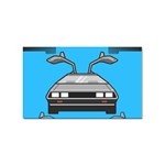 blue Delorean Sticker (Rectangular)