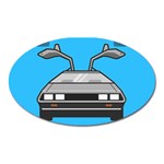 blue Delorean Magnet (Oval)