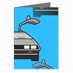 blue Delorean Greeting Cards (Pkg of 8)