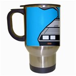 blue Delorean Travel Mug (White)