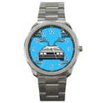 blue Delorean Sport Metal Watch