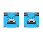 blue Delorean Cufflinks (Square)