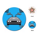 blue Delorean Playing Cards (Round)