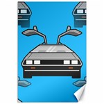 blue Delorean Canvas 12  x 18 