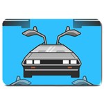 blue Delorean Large Doormat