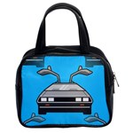 blue Delorean Classic Handbag (Two Sides)