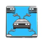 blue Delorean Memory Card Reader (Square)