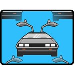 blue Delorean Fleece Blanket (Large)