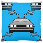 blue Delorean Large Cushion Case (One Side)