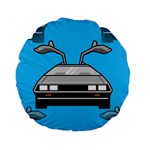 blue Delorean Standard 15  Premium Round Cushion 