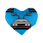 blue Delorean Standard 16  Premium Heart Shape Cushion 