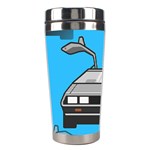 blue Delorean Stainless Steel Travel Tumbler