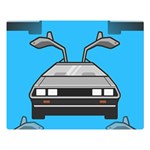 blue Delorean Double Sided Flano Blanket (Large)