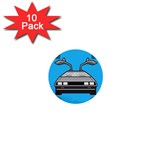 blue Delorean 1  Mini Button (10 pack) 