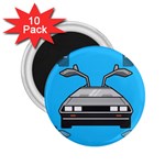 blue Delorean 2.25  Magnet (10 pack)