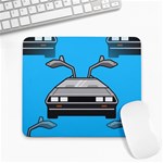 blue Delorean Large Mousepad