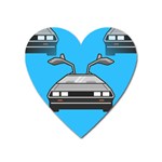 blue Delorean Magnet (Heart)