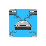 blue Delorean Magnet (Square)