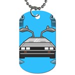 blue Delorean Dog Tag (One Side)