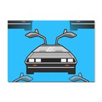 blue Delorean Sticker A4 (10 pack)